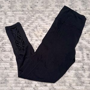 Calvin Klein Performance Black Cutout Ankle Leggings Small